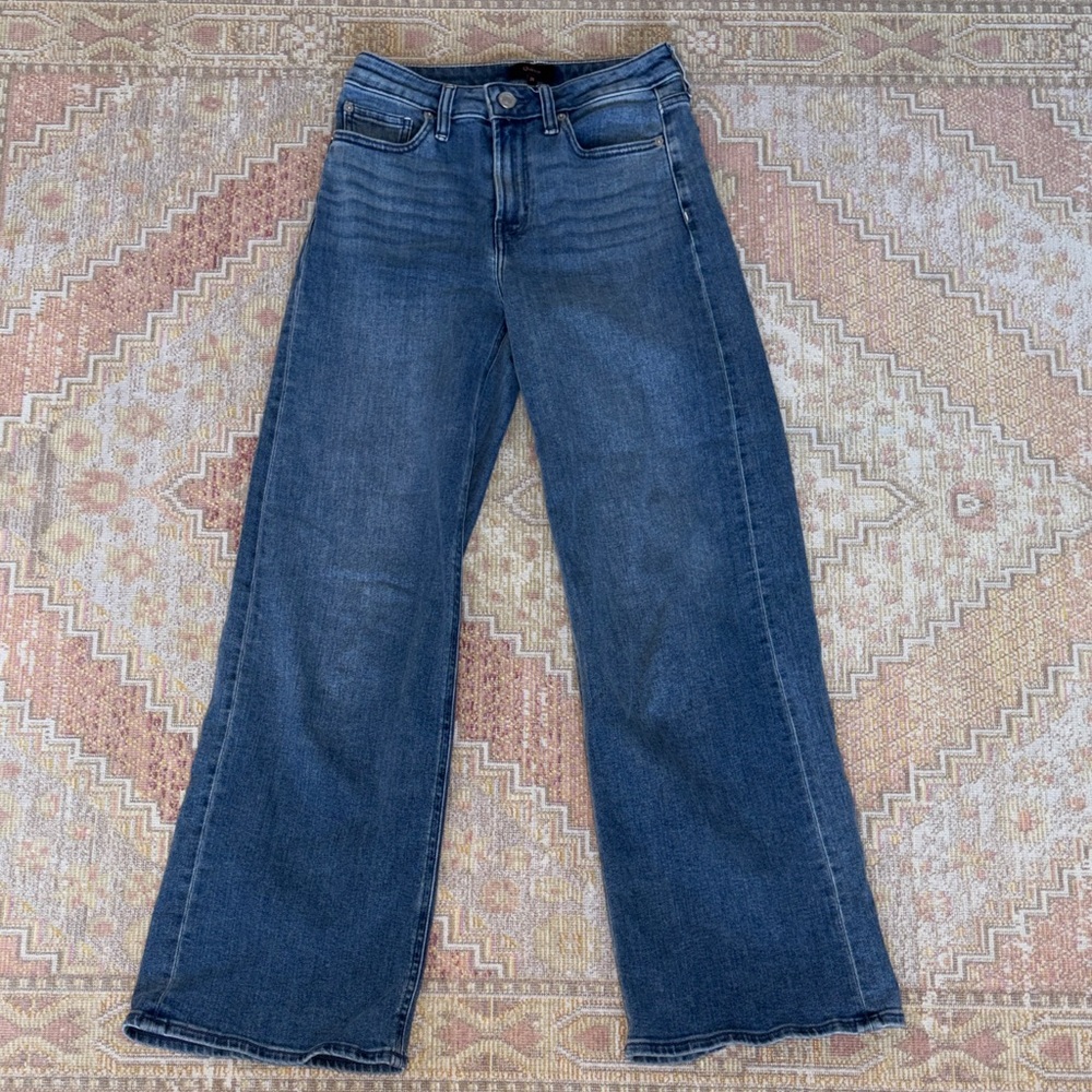 Quince Bella Stretch Wide Leg Jeans Size 26, 30” inseam, Seaside Blue